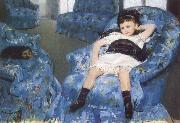 Mary Cassatt, Little Girl in a Blue Amchair